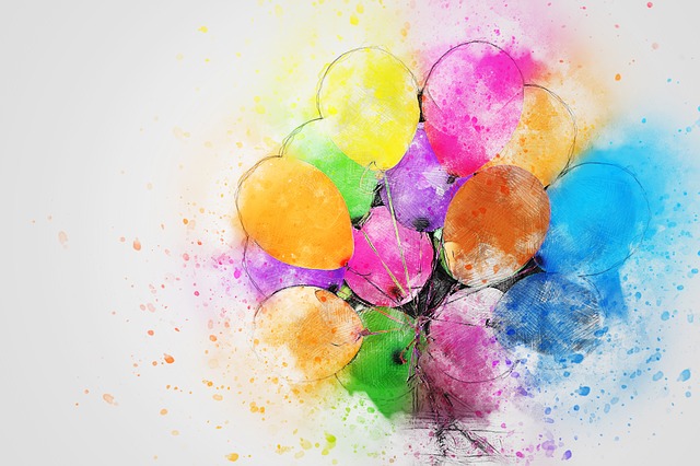 watercolor balloons