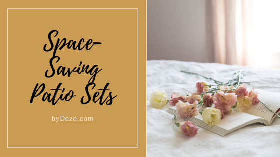 picture of flowers on a bed - space saving patio sets