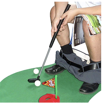 a golf set that can be used on the toilet