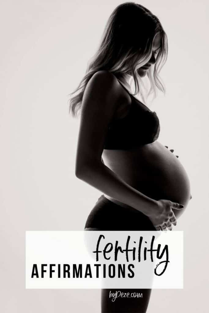 Fertility Affirmations Pregnant Woman Title Pin