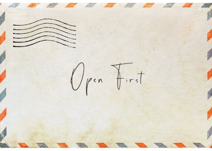 an open first letter