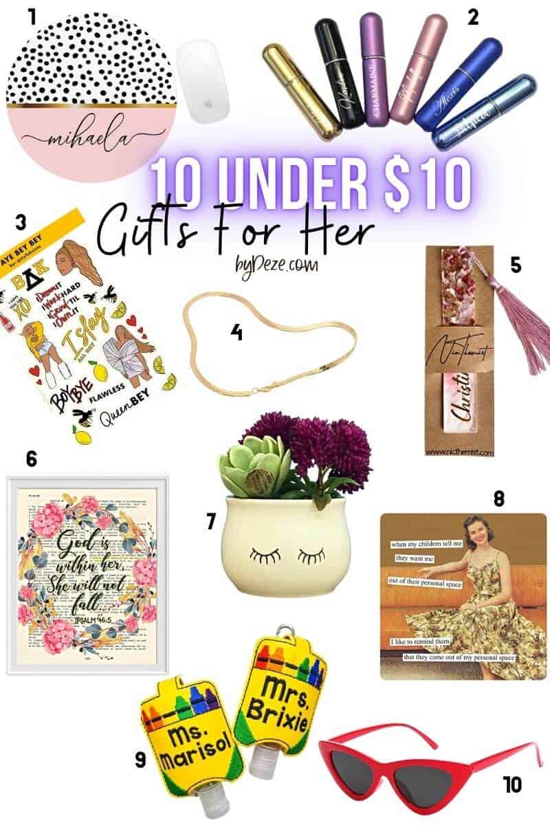 10 gifts under 10 dollars for women and girls
