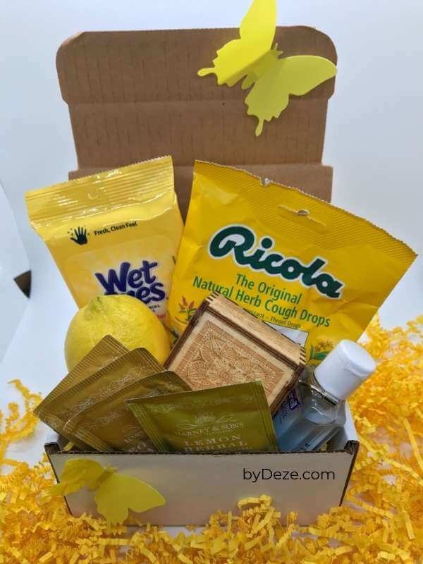 all yellow care package for the sick