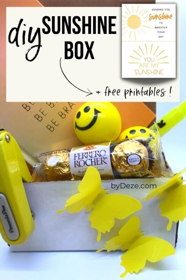 doy sunshine box with free printables