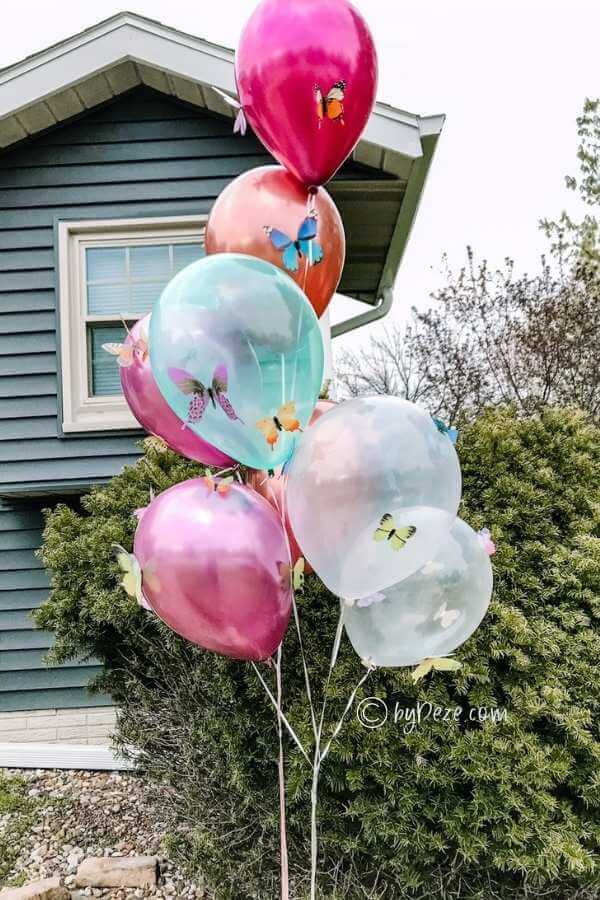 balloons for butterfly theme parties