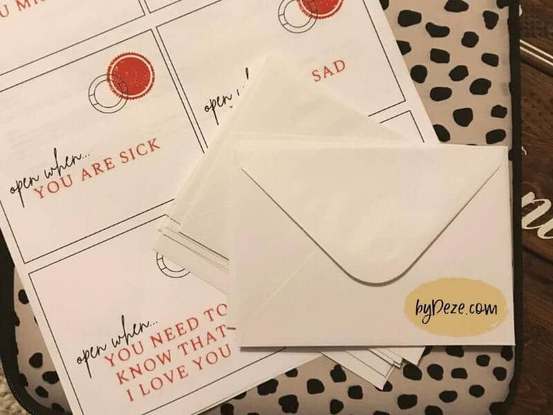 printable open now letters and envelopes