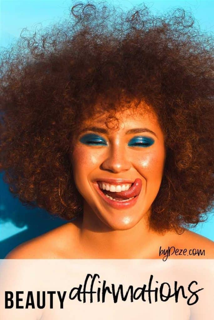 curly hair woman beauty affirmations