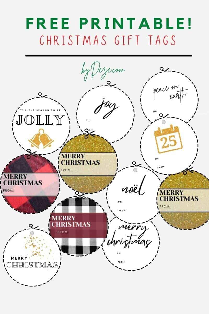 free printable Christmas Gift Tags