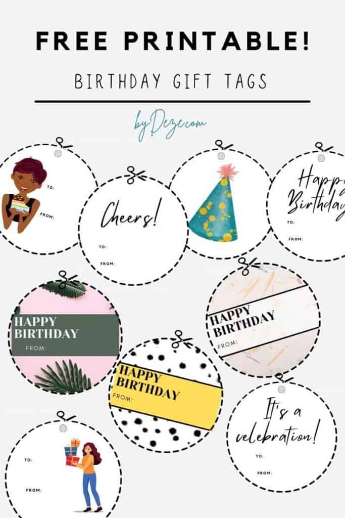 free printable birthday gift tags
