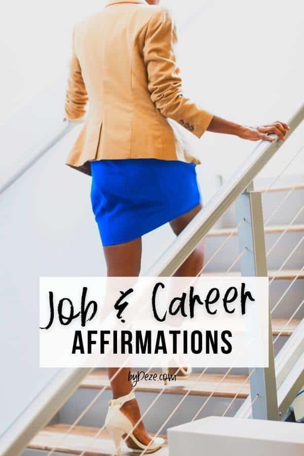 career woman going to interview - job affirmations