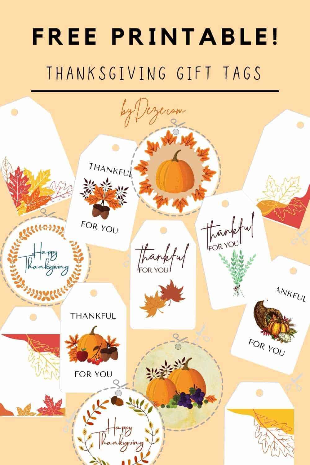 free printable thanksgiving gift tags thankful for you