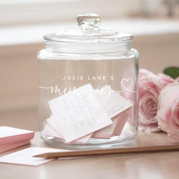 Image for Keepsake Glass Jar with Notes Inside