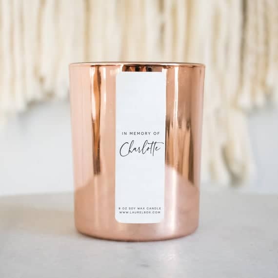 Image for Personalized Memorial Candle