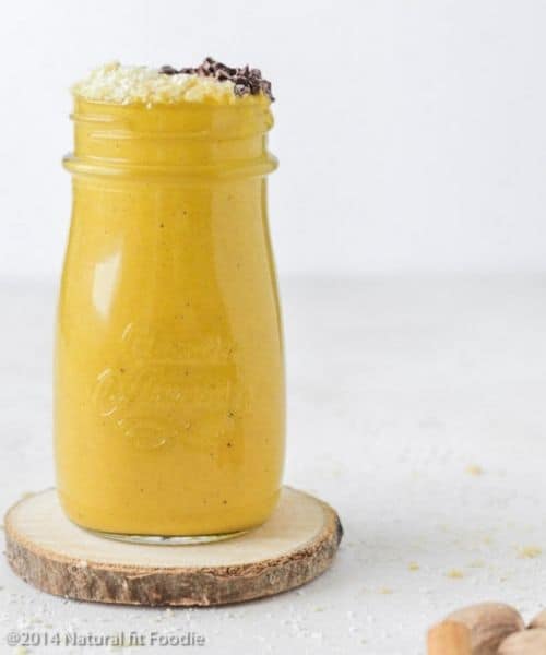 pumpkin fertility smoothie by dishingupbalance.com
