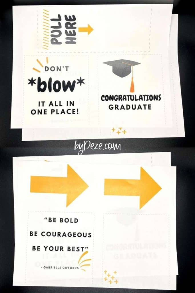 money tissue box printables for graduations