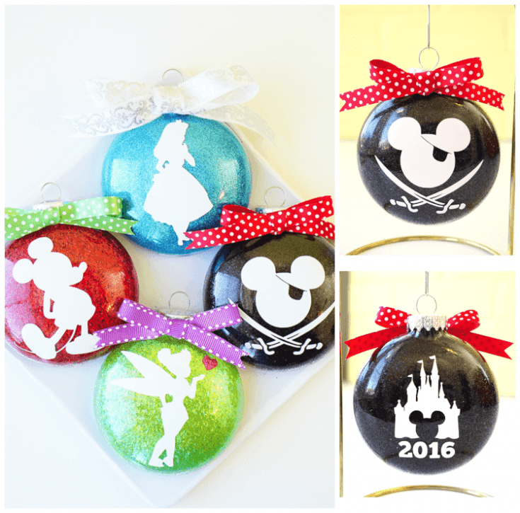 Image for Disney Glitter Christmas Ornaments