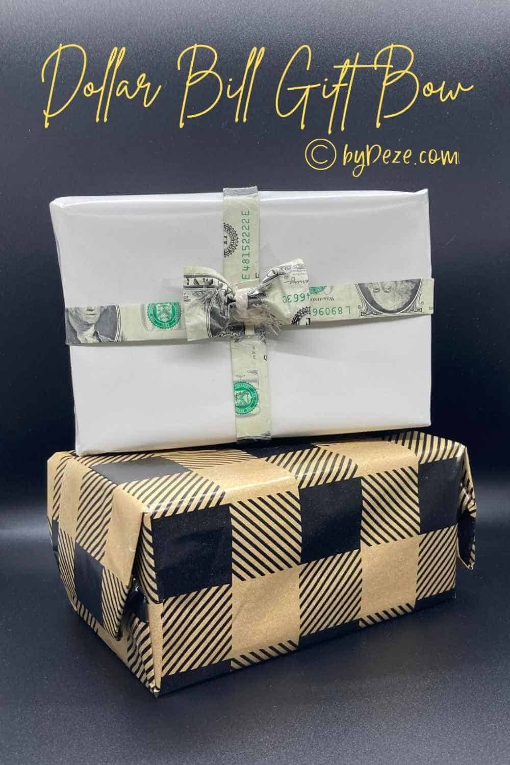 dollar bill gift bow