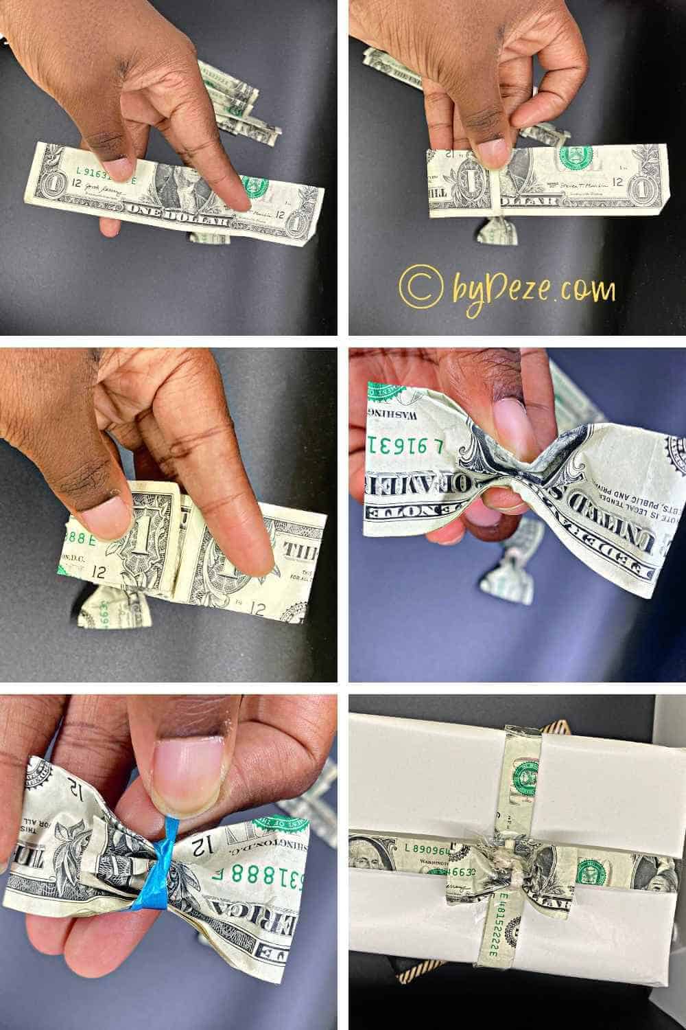 money gift bow gift wrap