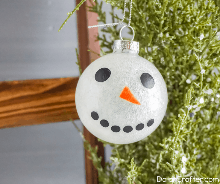 Image for Snowman Face Glitter Filled Ornament