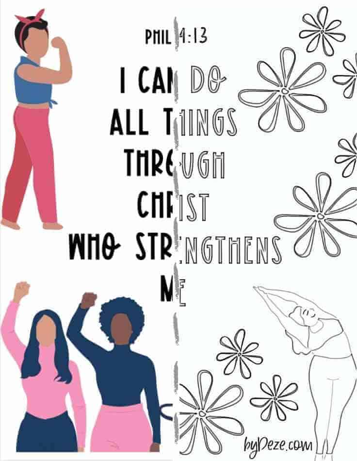 i can do all things through christ printable coloring page