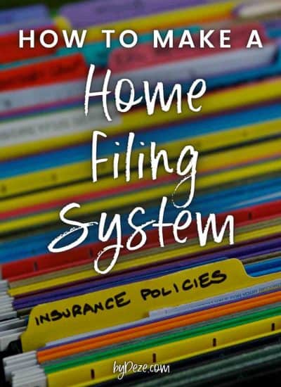 how to make a home filing system