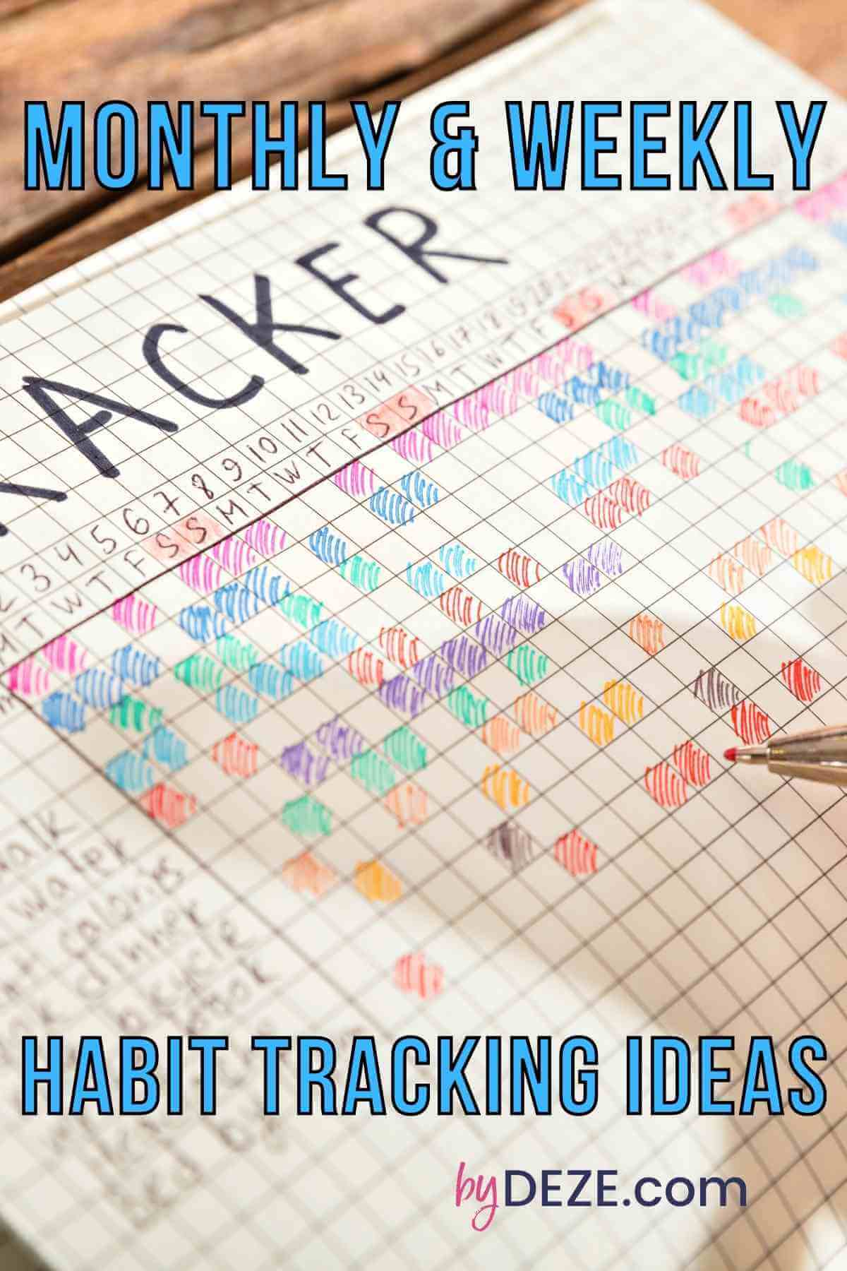 monthly and weekly habit tracking