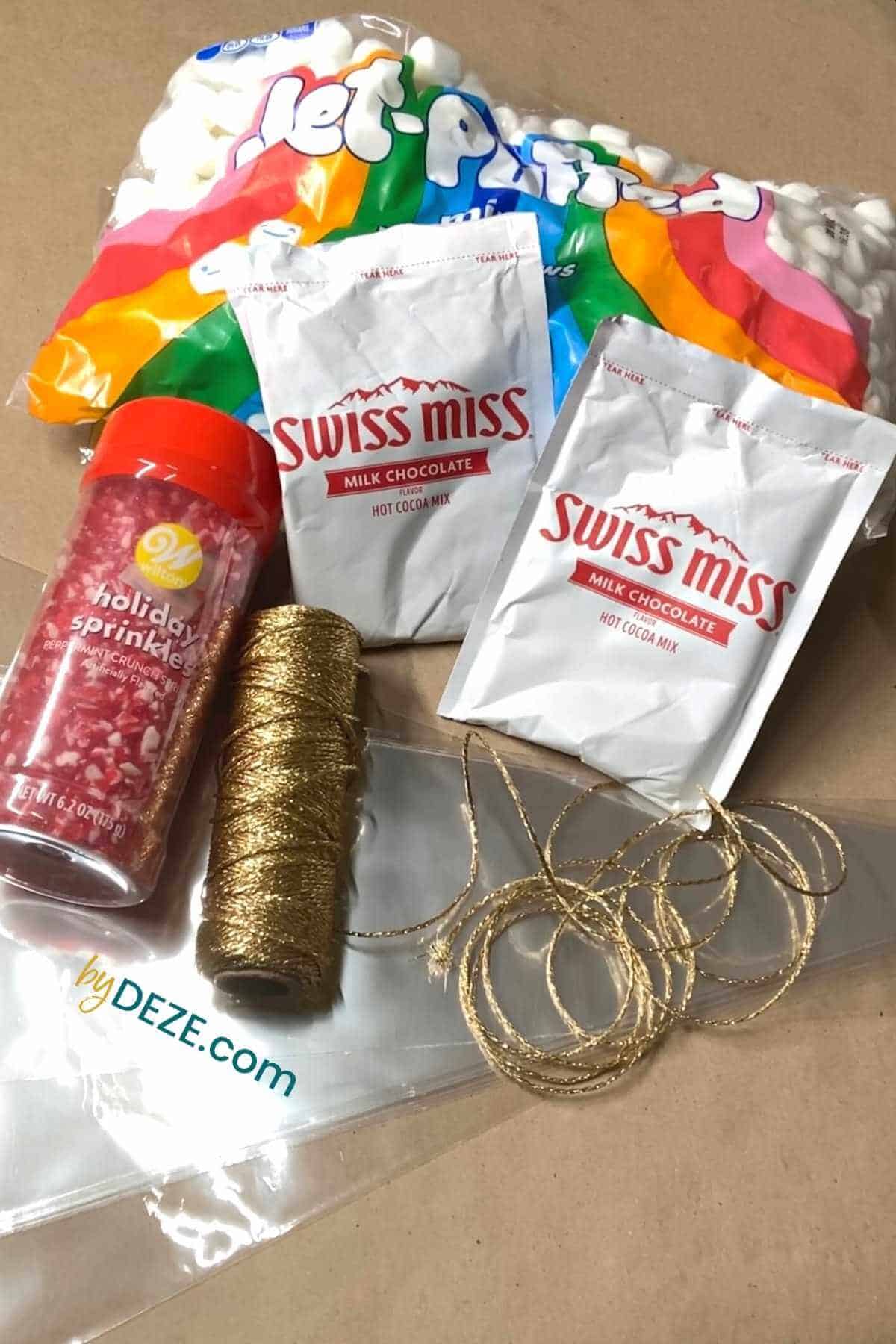 supplies to make hot chocolate cones