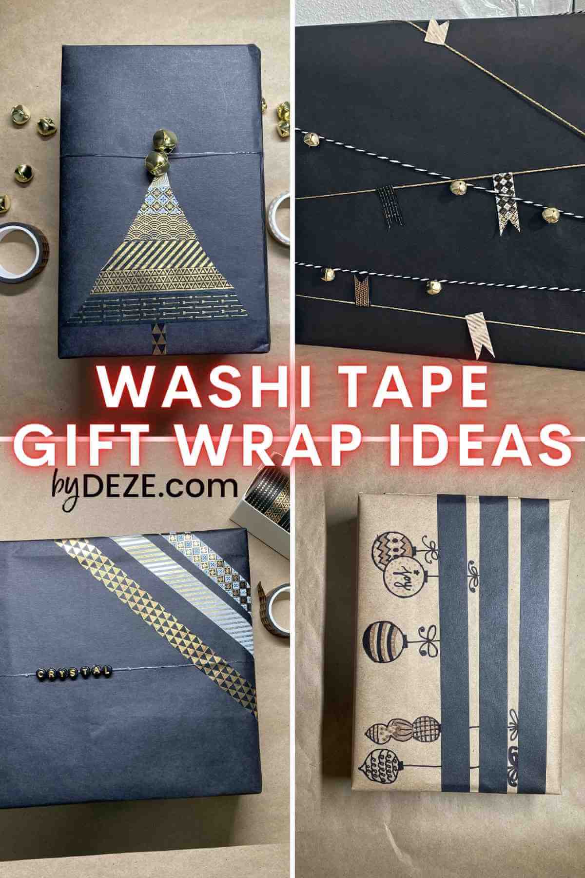 washi tape gift wrap ideas

