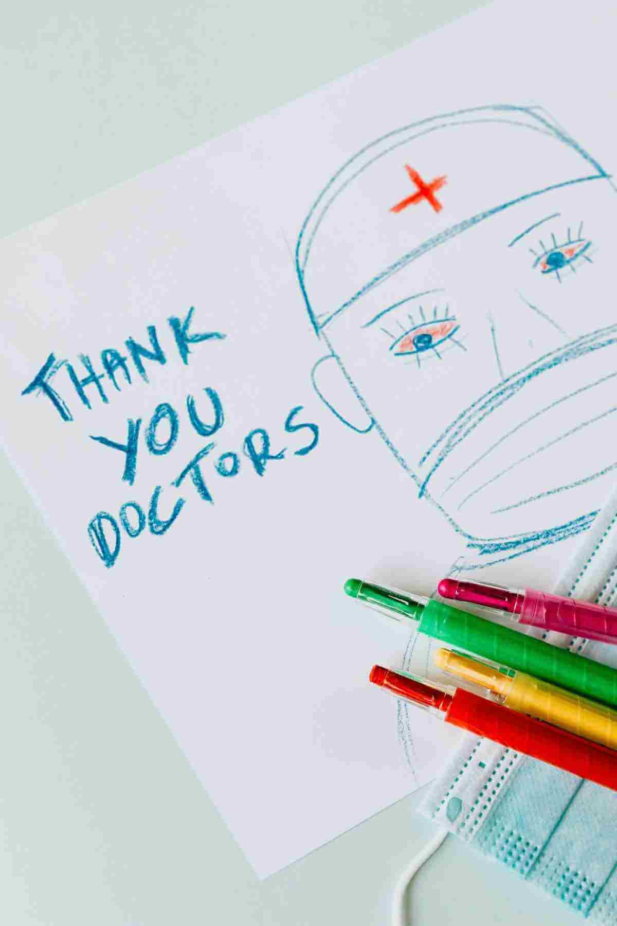 thank you doctors kid drawing