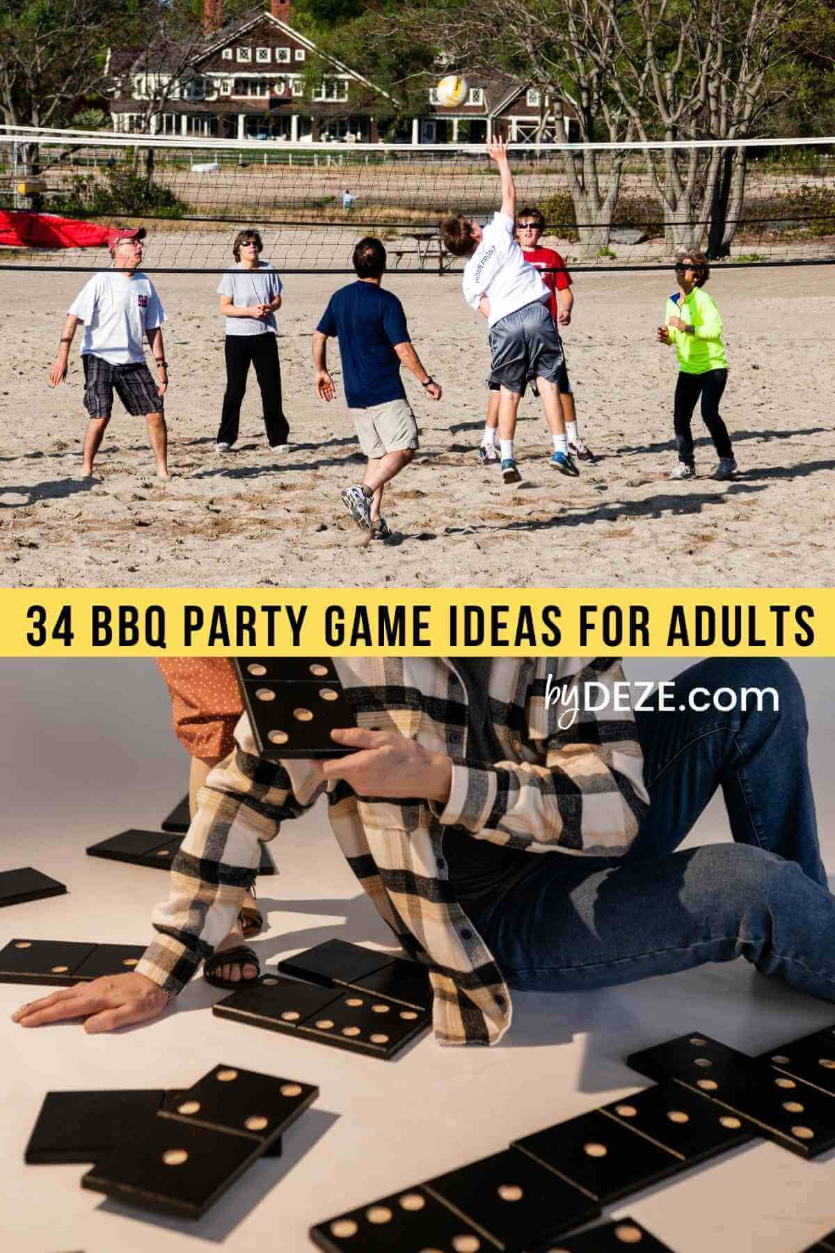 spikeball and dominoes