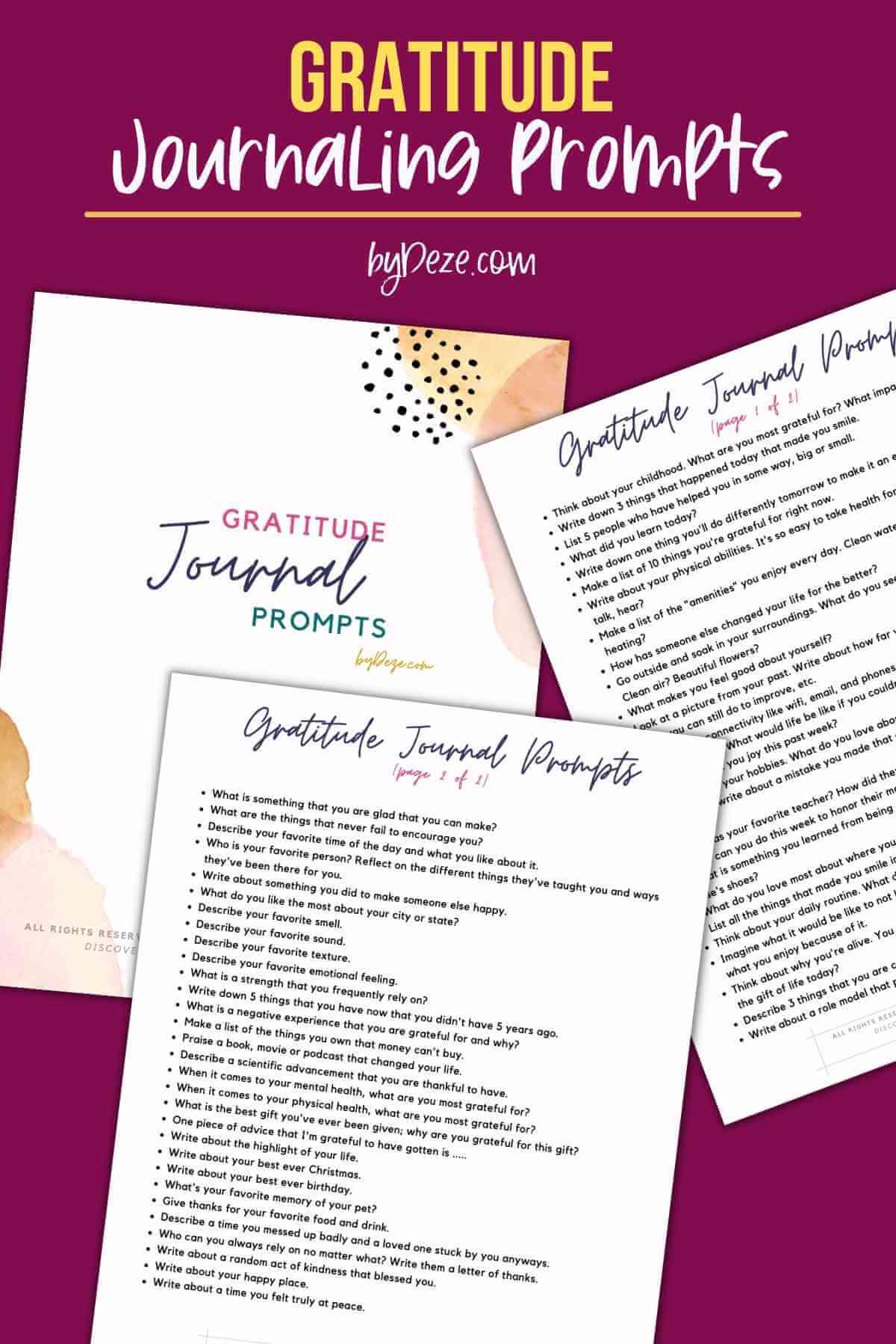 gratitude journaling prompts