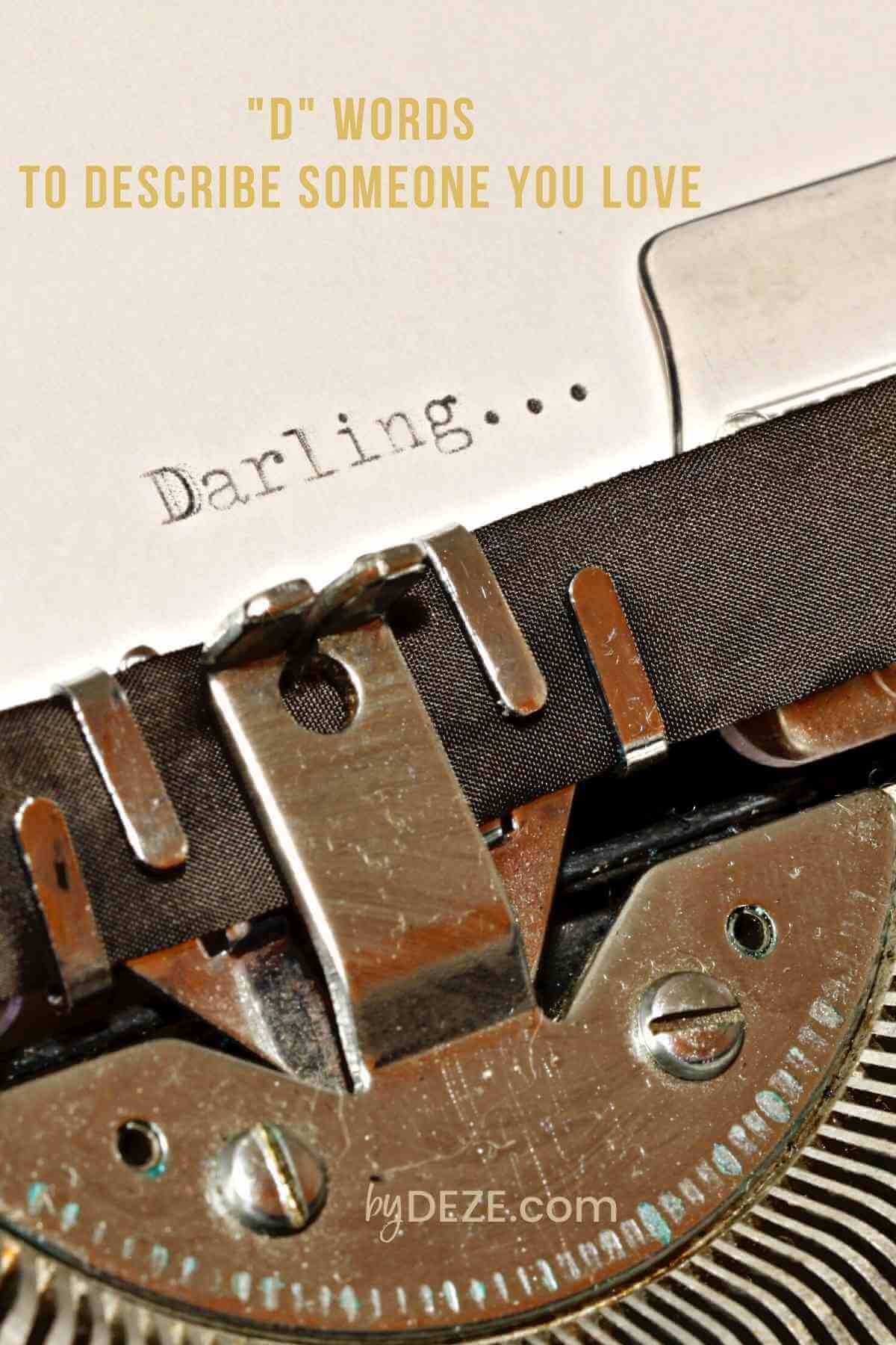 d words to describe someone you love