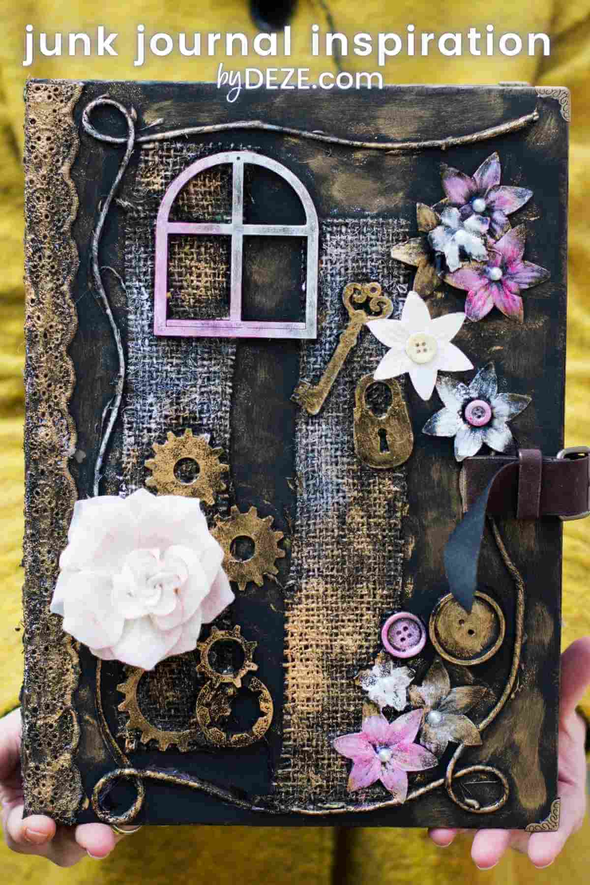 junk journal cover decor