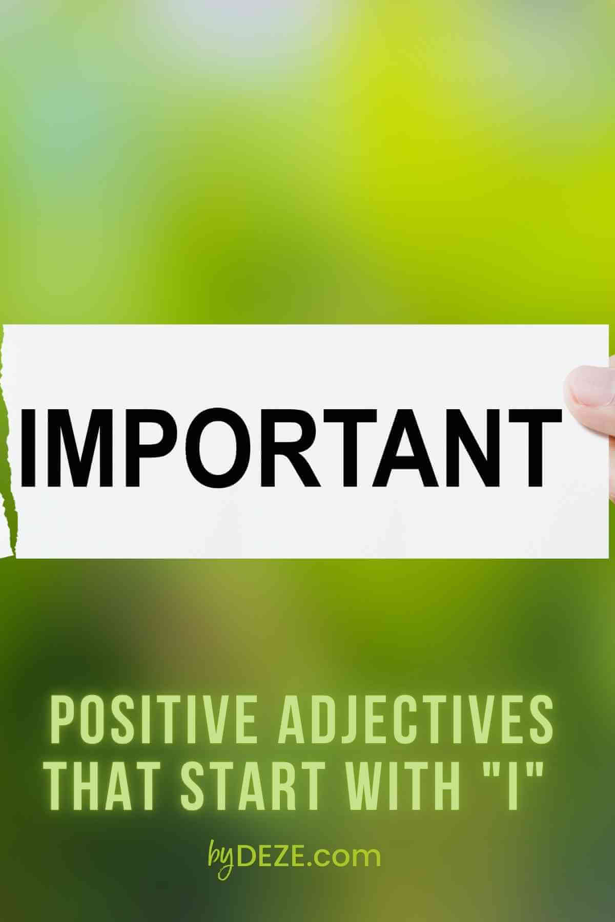 adjectives starting with the letter I