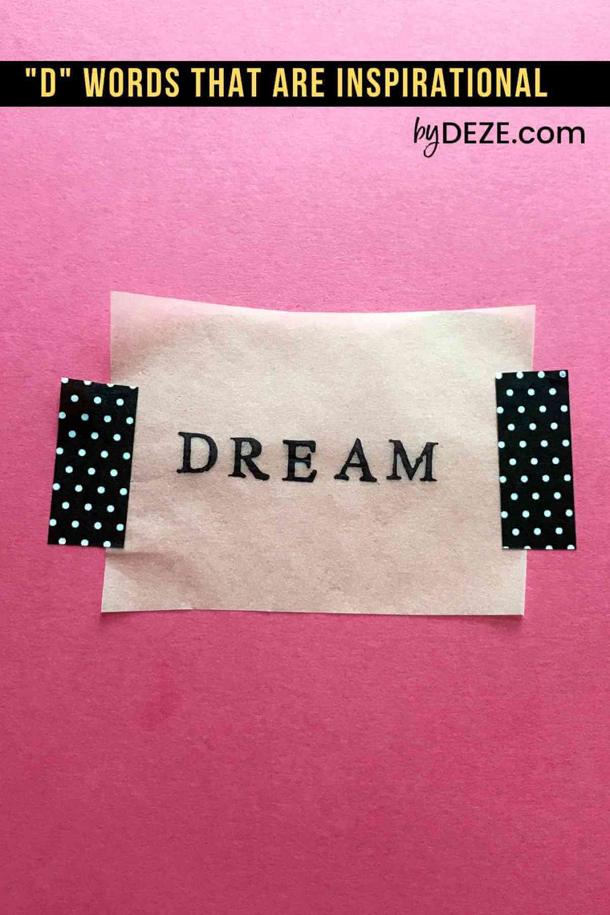 inspirational words that start with d