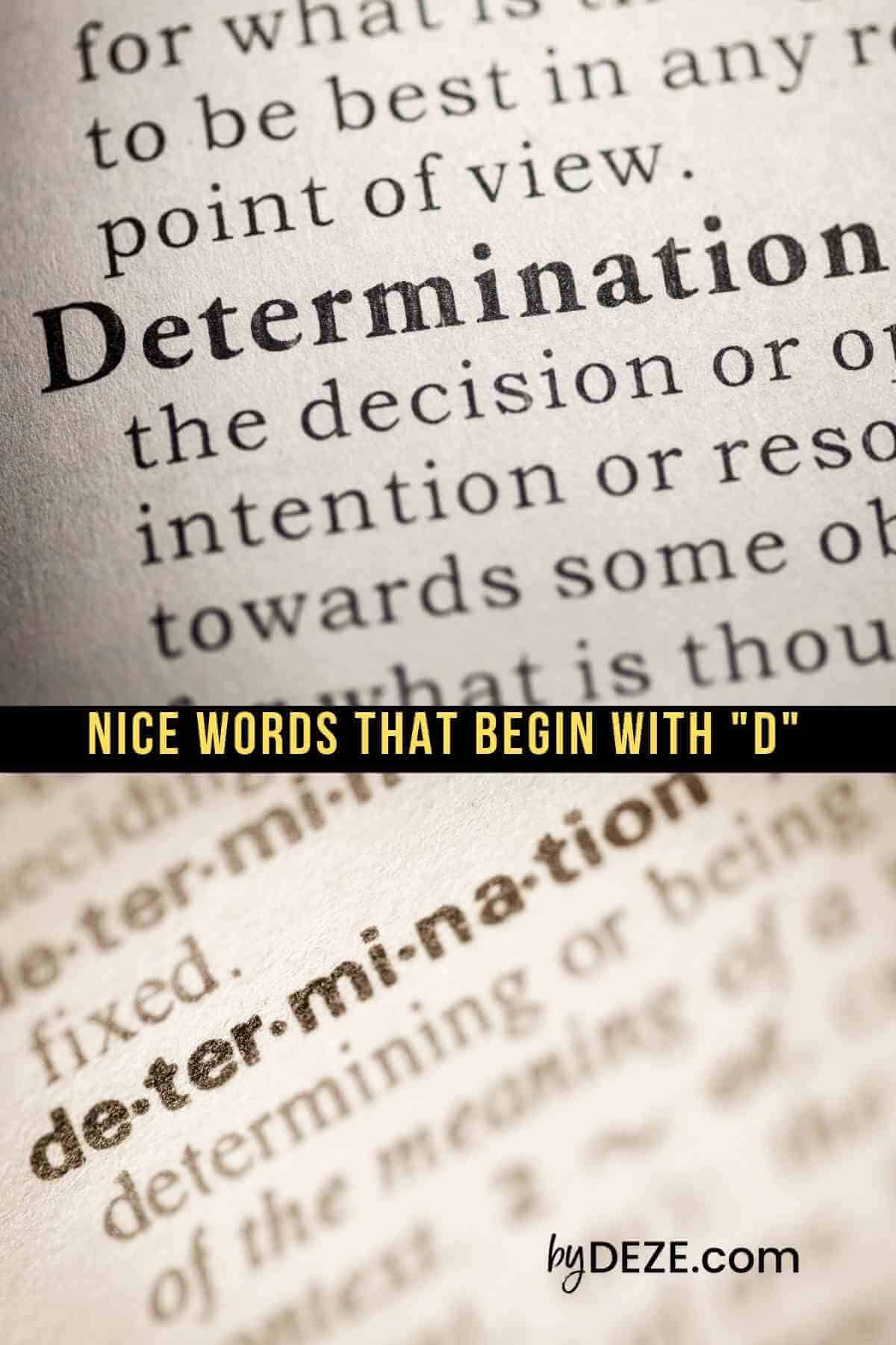 nice word that starts with d