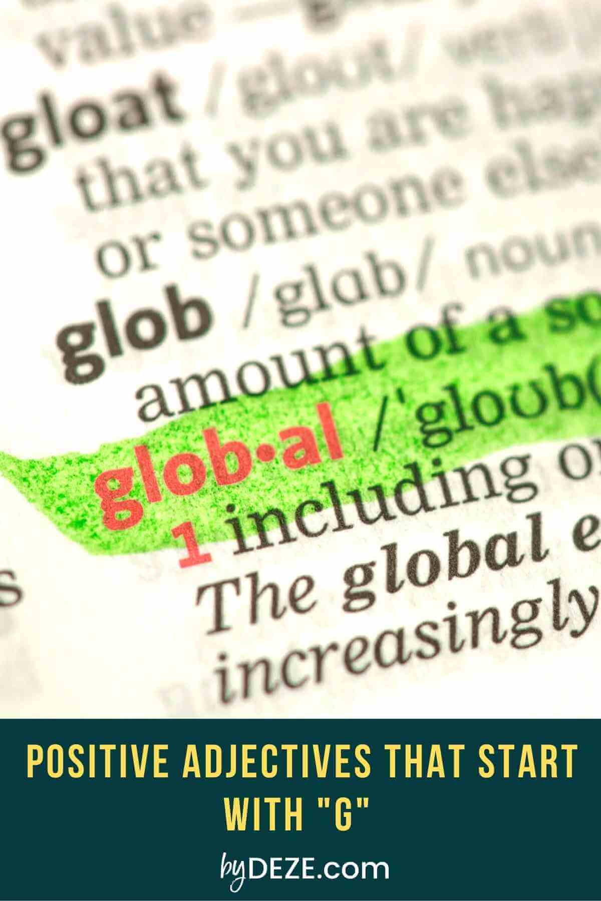 adjectives that begin with g