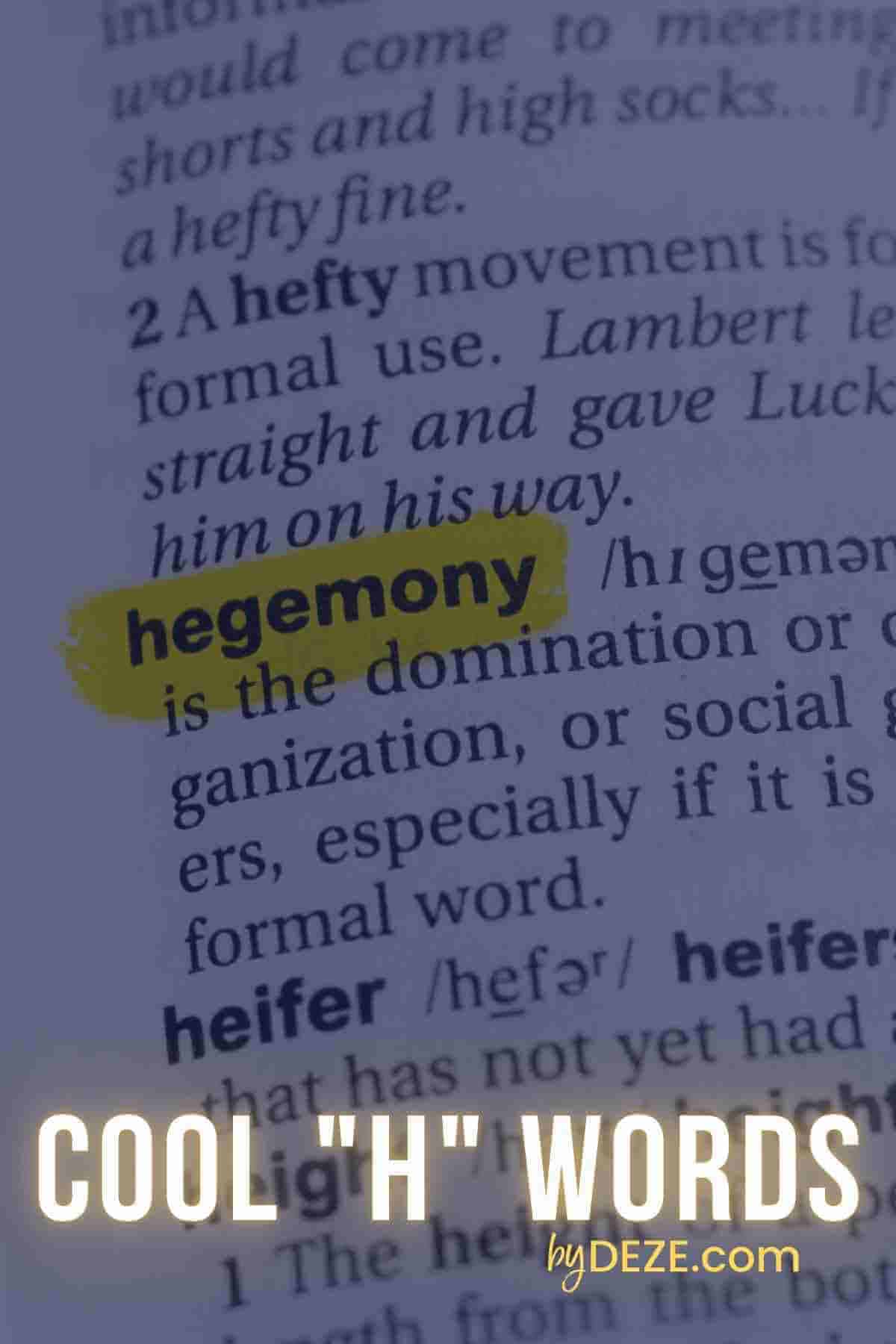 cool H words