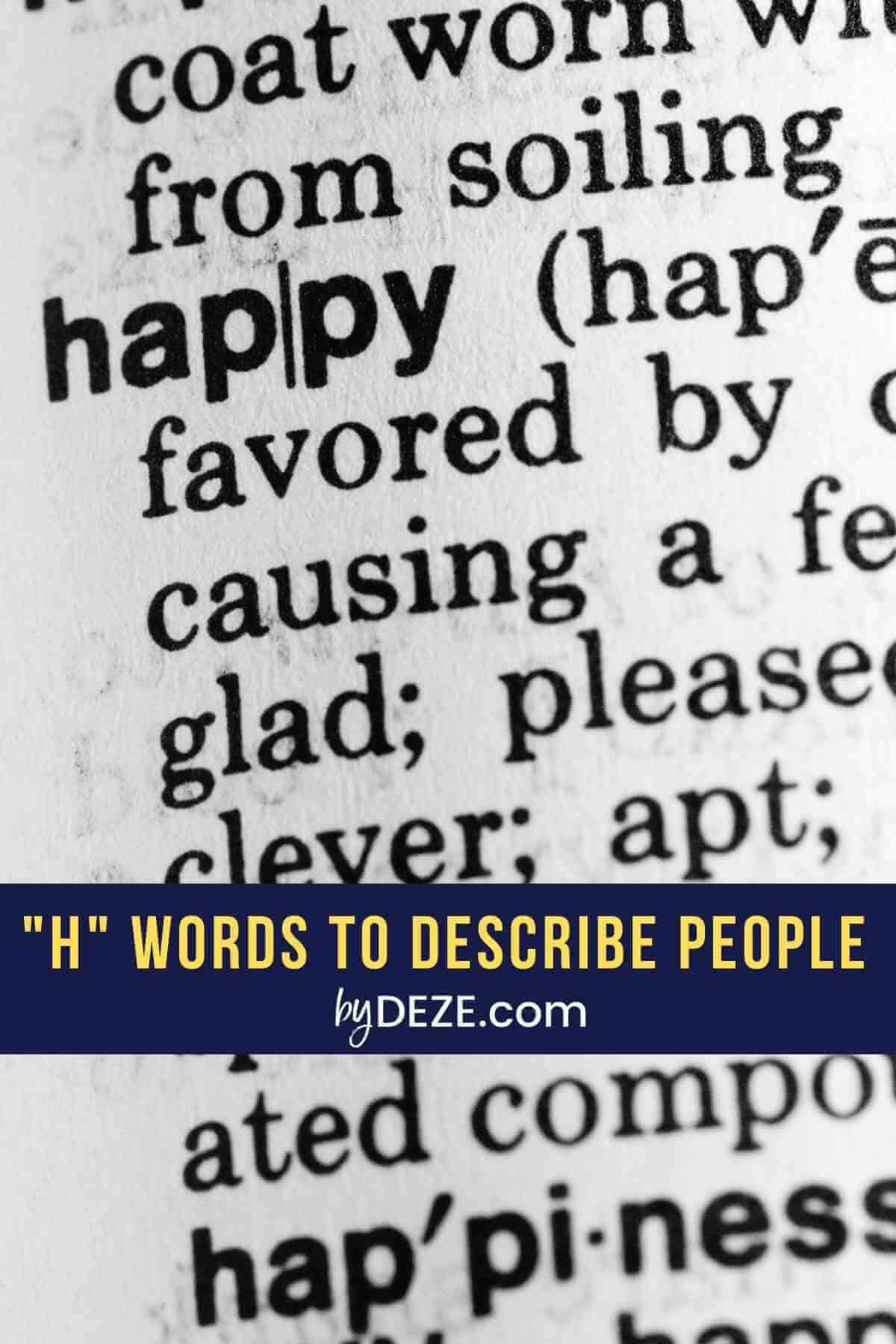 words that start with H to describe someone