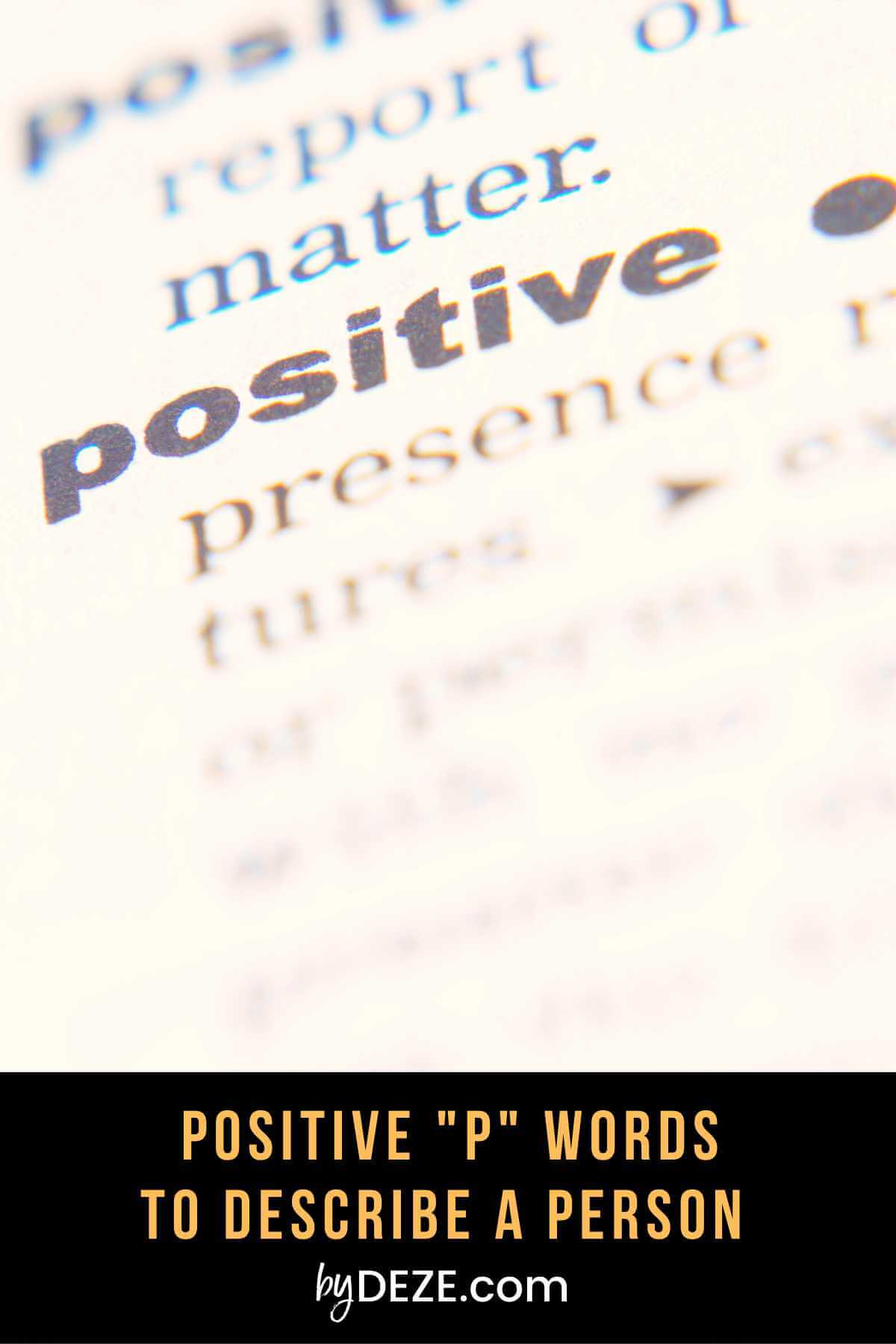 words that start with P to describe someone and positive character traits that start with P