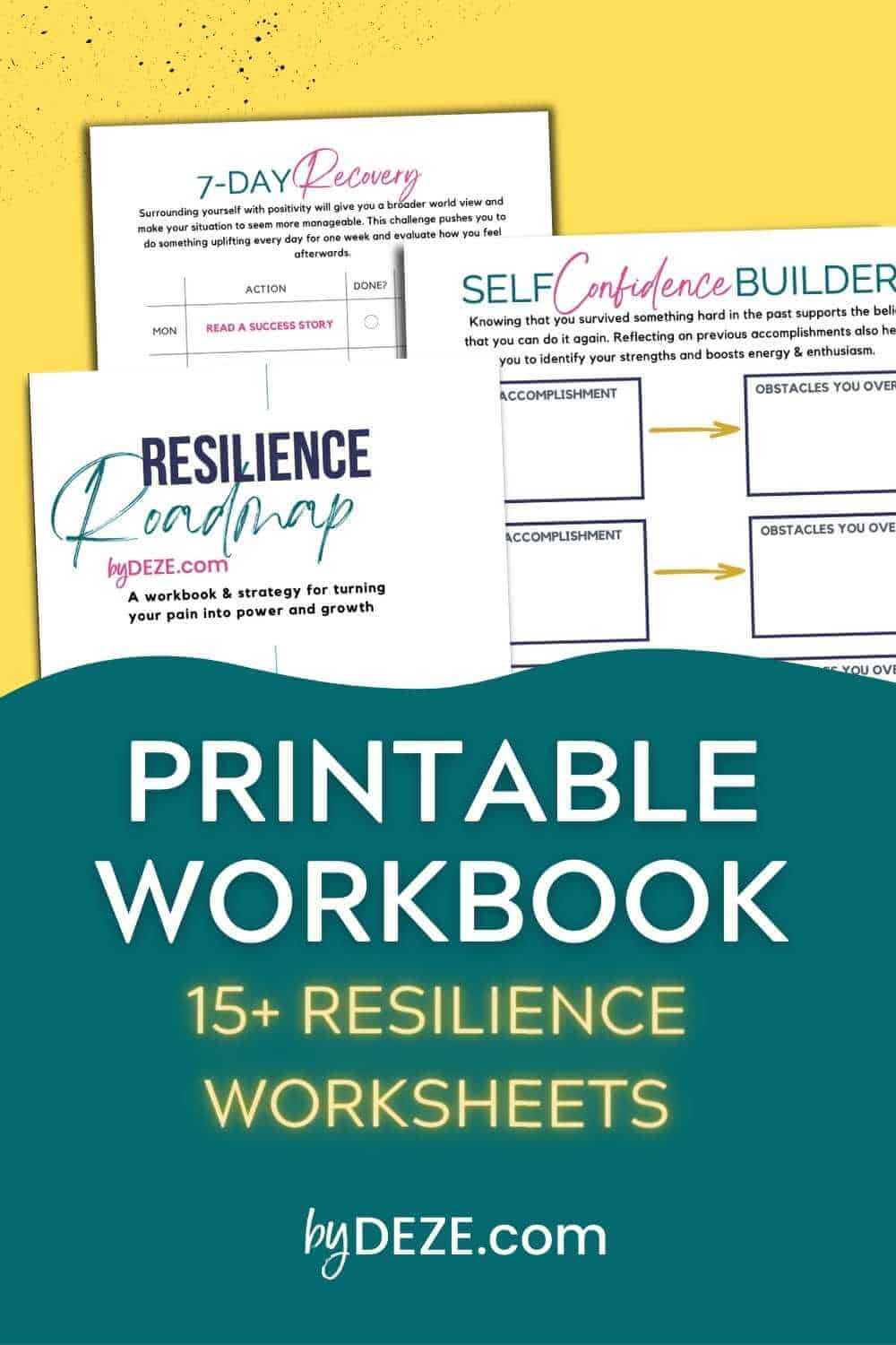 printable resilience worksheets
