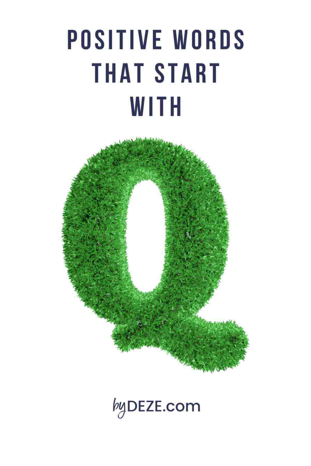 positive words that start with q