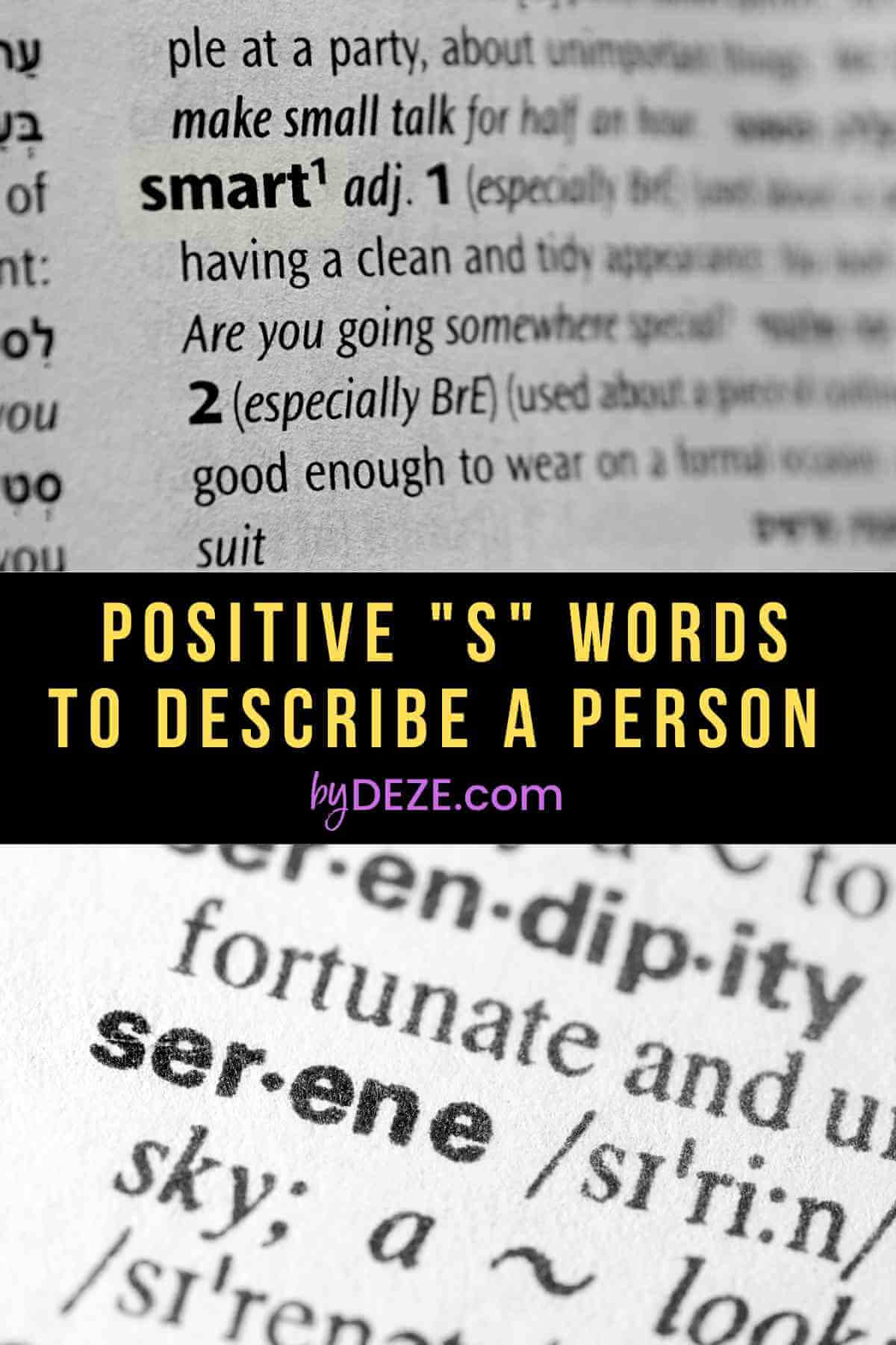 positive words that start with s to describe a person