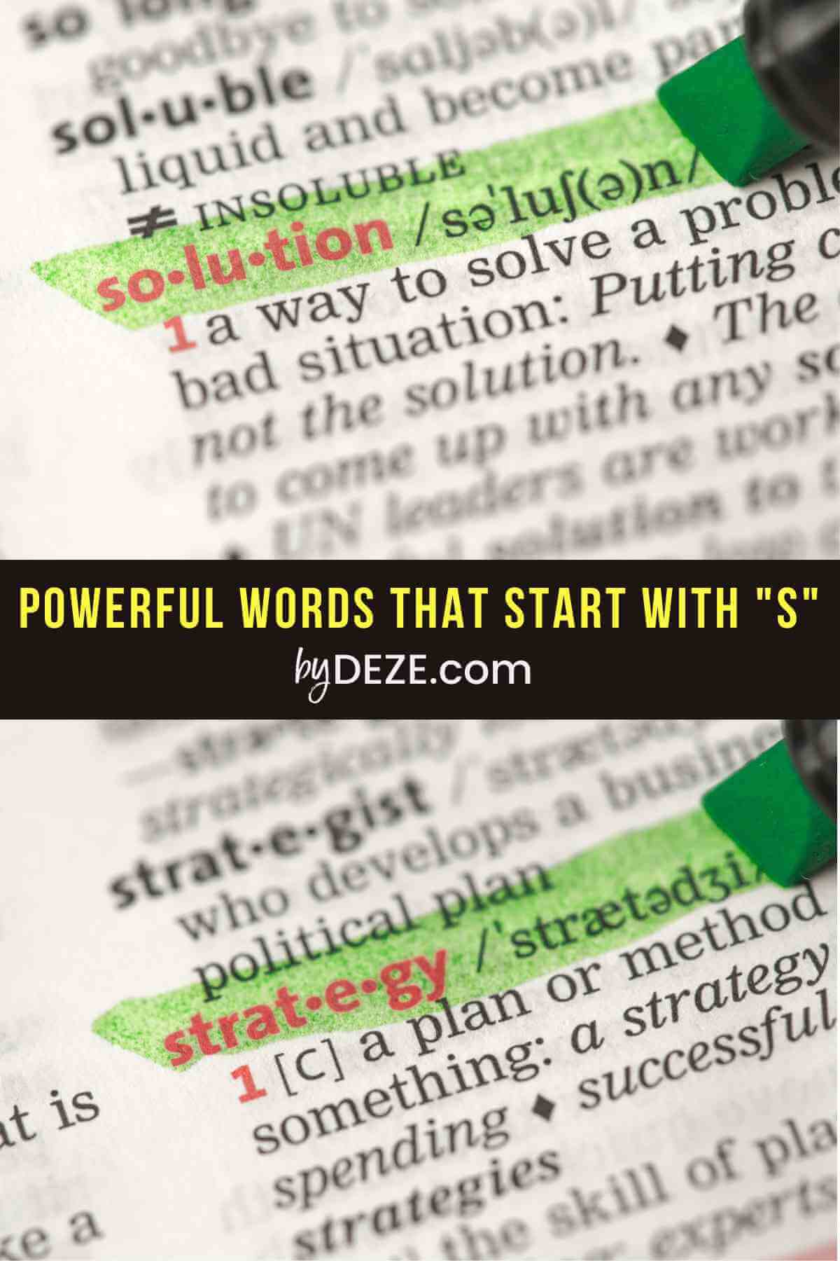 powerful words that start with s
