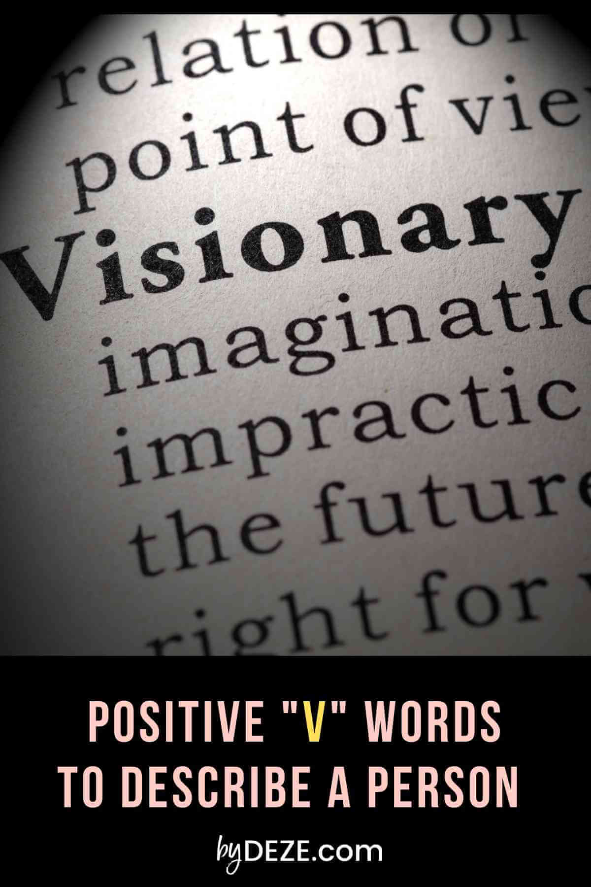 adjectives with V to describe a person