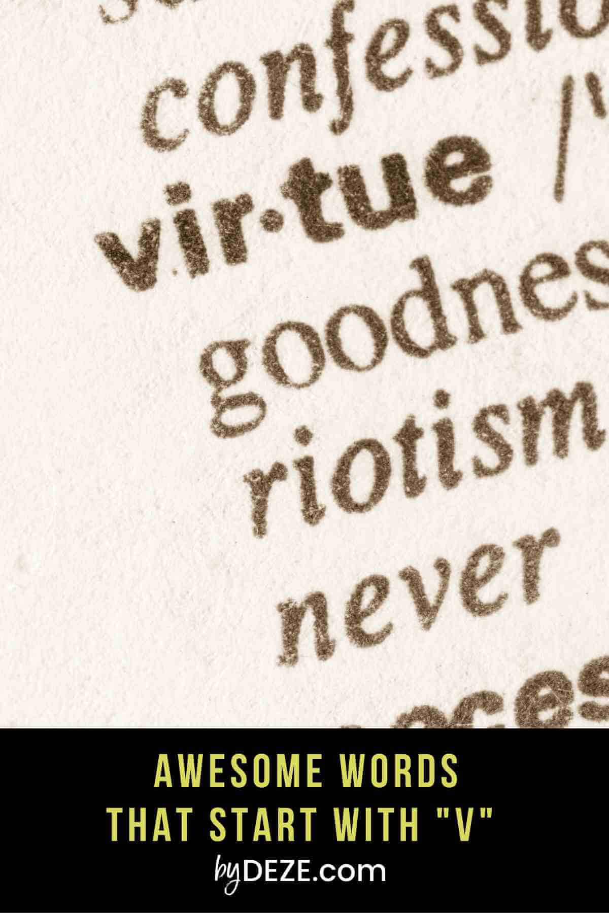awesome words that start with v