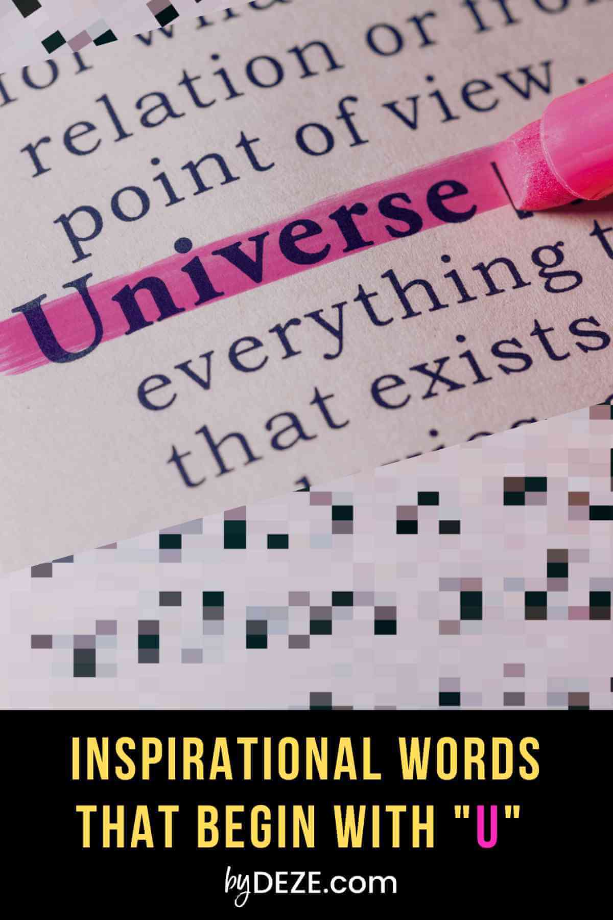 inspirational words beginning with the letter U