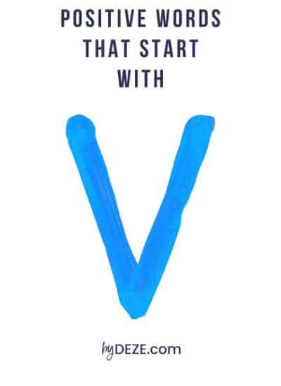 positive words that start with V