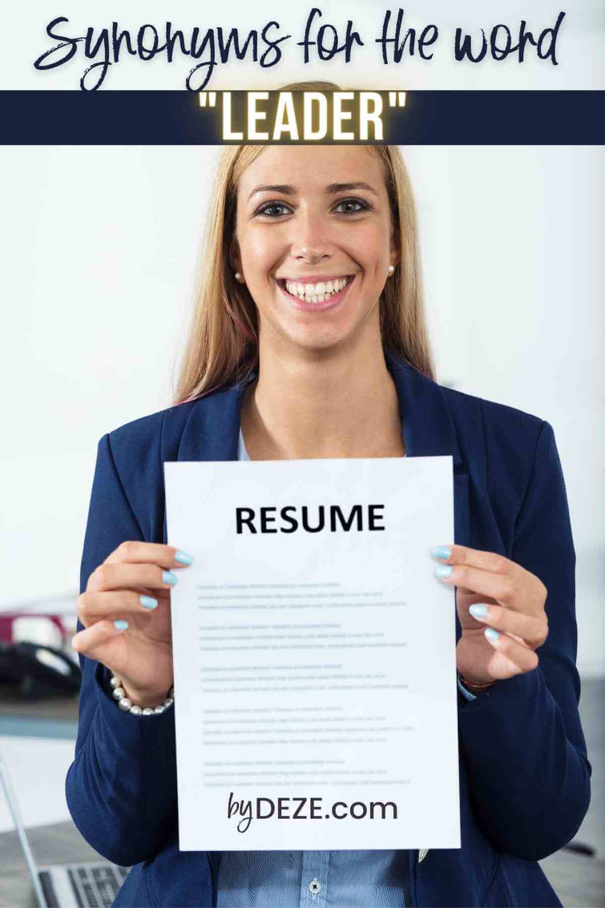 leader synonym resume