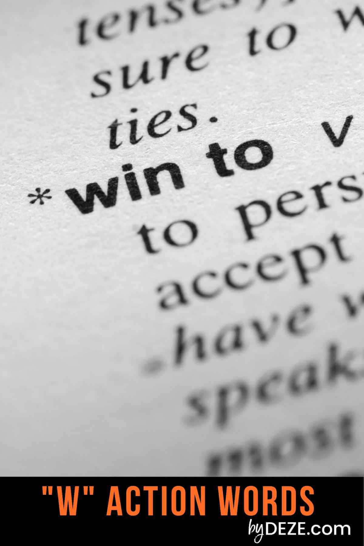 positive w action words